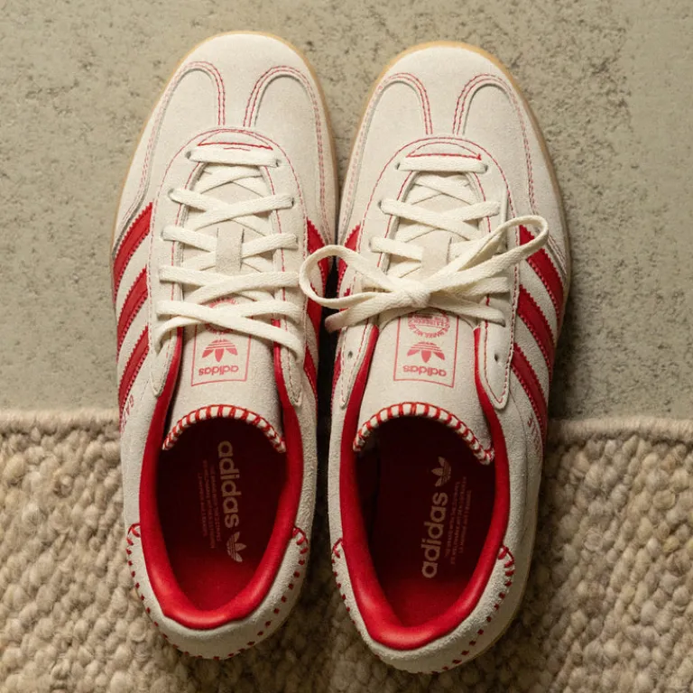 Leder Sneaker|Terrace Casual Sneaker*Adidas Gazelle Indoor W Beta Scarlett / Beta Scarlett / Cream White