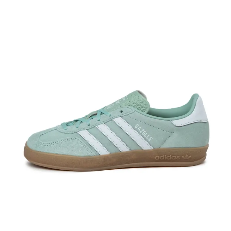 Leder Sneaker|Terrace Casual Sneaker*Adidas Gazelle Indoor W Ash Green / Cloud White / Gum