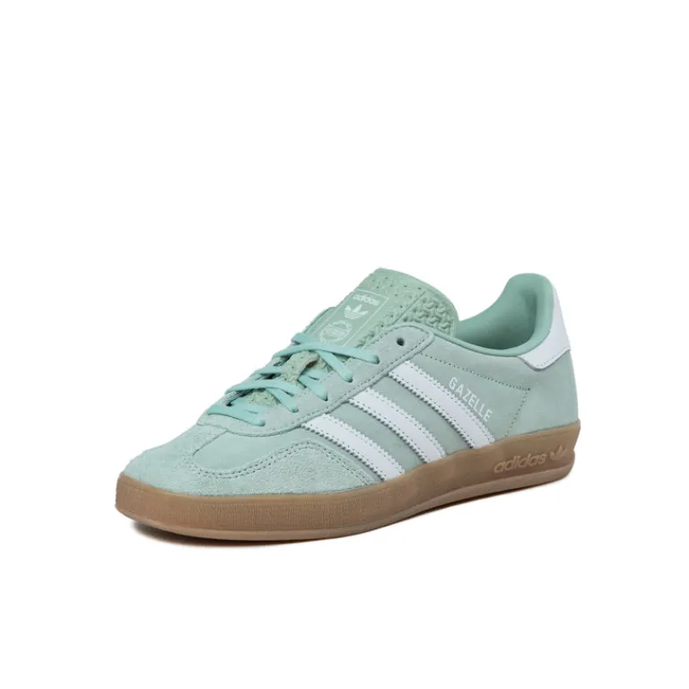 Leder Sneaker|Terrace Casual Sneaker*Adidas Gazelle Indoor W Ash Green / Cloud White / Gum