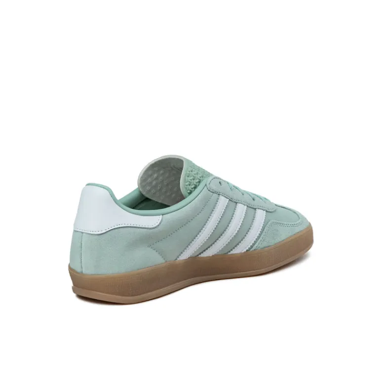 Leder Sneaker|Terrace Casual Sneaker*Adidas Gazelle Indoor W Ash Green / Cloud White / Gum