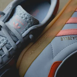 Leder Sneaker|Terrace Casual Sneaker*Adidas Gazelle Indoor W Wonder Blue / Solar Orange / Gum 3