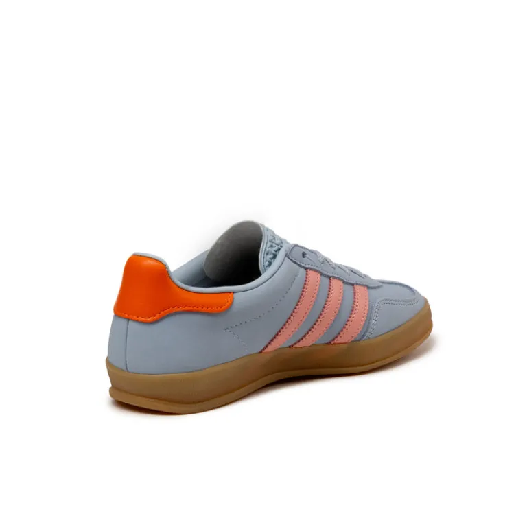 Leder Sneaker|Terrace Casual Sneaker*Adidas Gazelle Indoor W Wonder Blue / Solar Orange / Gum 3