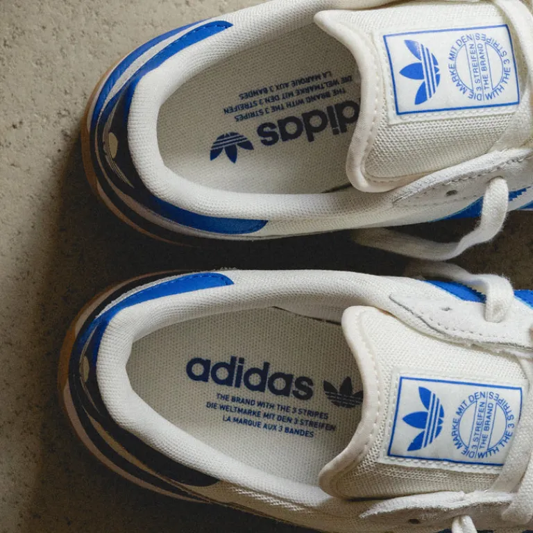 Leder Sneaker|Terrace Casual Sneaker*Adidas Gazelle Sala Off White / Blue / Footwear White