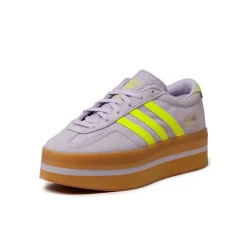 Plateau Sneaker|Leder Sneaker*Adidas Gazelle Stack W Ice Lavender / Solar Yellow / Gum