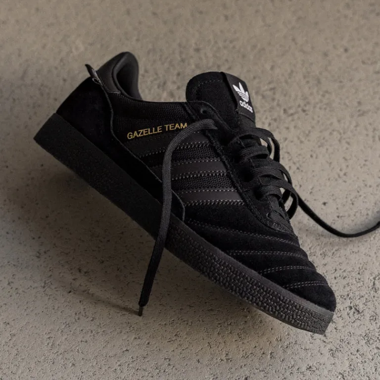 Leder Sneaker|Terrace Casual Sneaker*Adidas Gazelle Team Core Black / Carbon / Footwear White