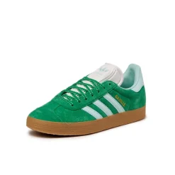 Leder Sneaker|Terrace Casual Sneaker*Adidas Gazelle W Green / Semi Flash Aqua / Gold Metallic