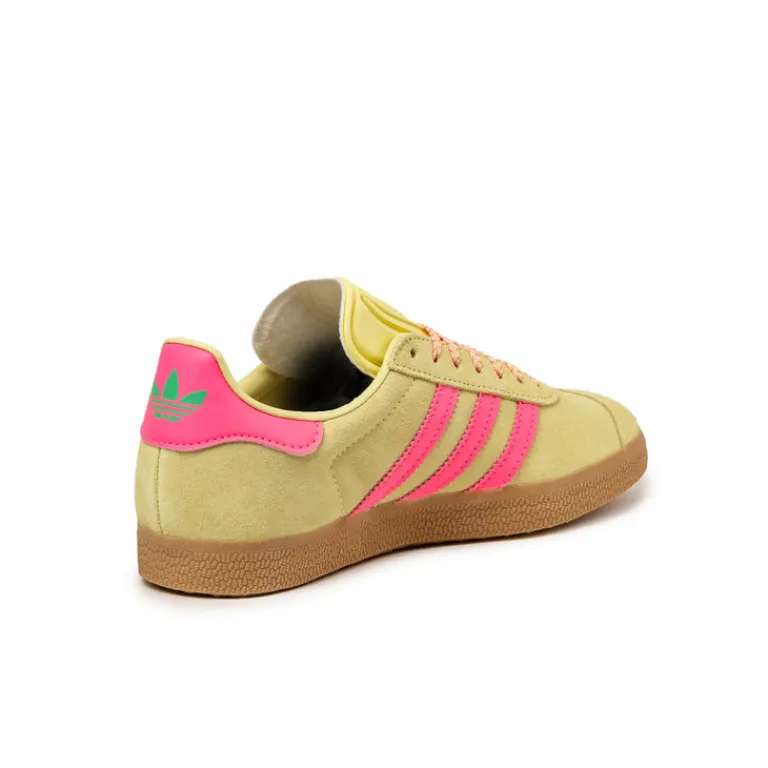 Leder Sneaker|Terrace Casual Sneaker*Adidas Gazelle W Power Yellow / Lucid Pink / Gum 3