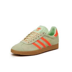 Leder Sneaker|Terrace Casual Sneaker*Adidas Gazelle W Semi Green Spark / Solar Orange / Gum