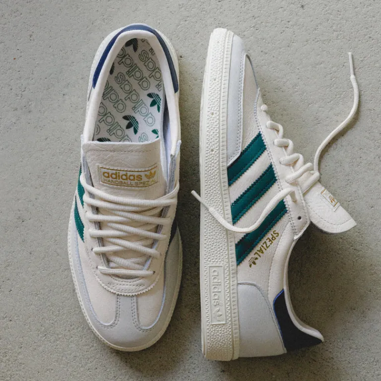 Leder Sneaker|Terrace Casual Sneaker*Adidas Handball Spezial Chalk White / Collegiate Green / Night Indigo