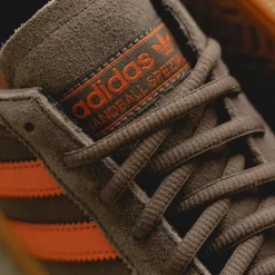 Leder Sneaker|Terrace Casual Sneaker*Adidas Handball Spezial Cargo Brown / Orange / Gold Metallic
