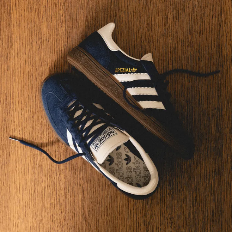 Leder Sneaker|Terrace Casual Sneaker*Adidas Handball Spezial Night Indigo / Cloud White / Cream White