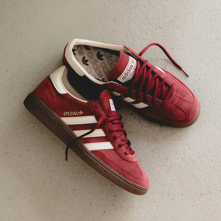 Leder Sneaker|Terrace Casual Sneaker*Adidas Handball Spezial Noble Maroon / Crew White / Gum 5