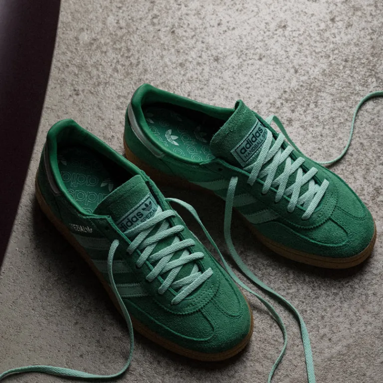 Leder Sneaker|Terrace Casual Sneaker*Adidas Handball Spezial W Green / Clear Mint / Gum
