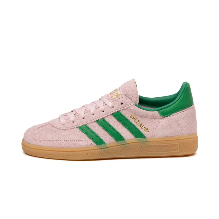 Leder Sneaker|Terrace Casual Sneaker*Adidas Handball Spezial W Clear Pink / Green / Gold Metallic