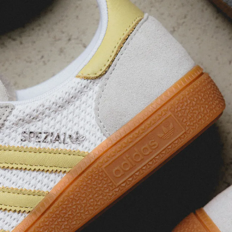 Leder Sneaker|Terrace Casual Sneaker*Adidas Handball Spezial W Footwear White / Power Yellow / Silver Metallic