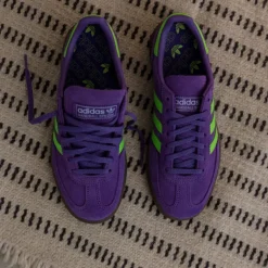 Leder Sneaker|Terrace Casual Sneaker*Adidas Handball Spezial W Active Purple / Solar Green / Gum