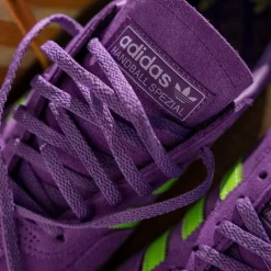 Leder Sneaker|Terrace Casual Sneaker*Adidas Handball Spezial W Active Purple / Solar Green / Gum