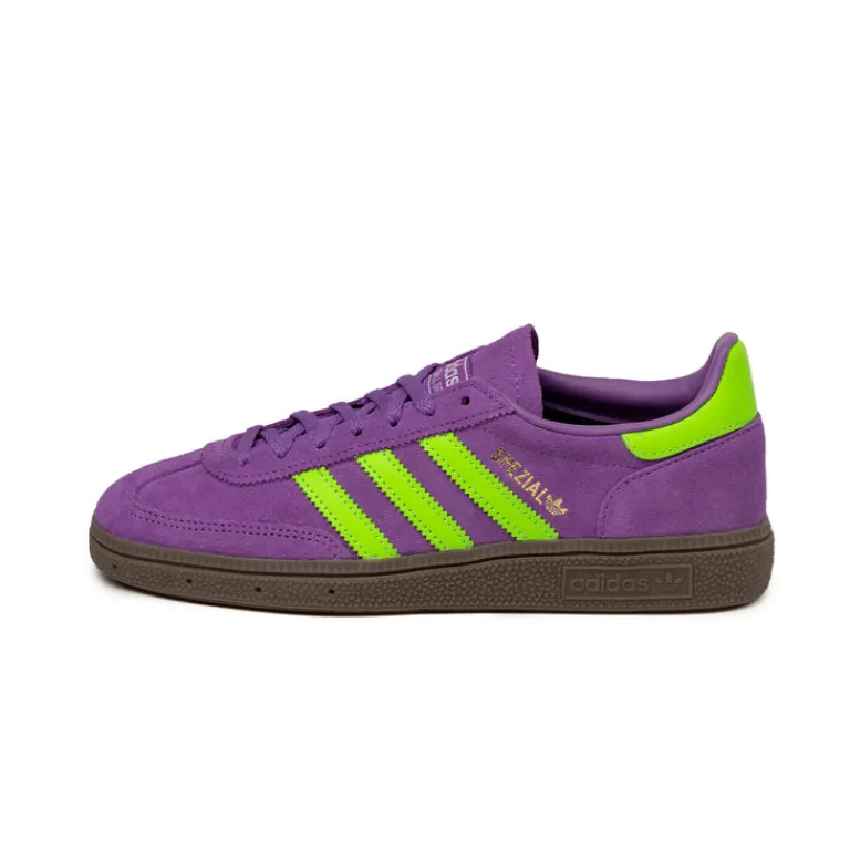 Leder Sneaker|Terrace Casual Sneaker*Adidas Handball Spezial W Active Purple / Solar Green / Gum
