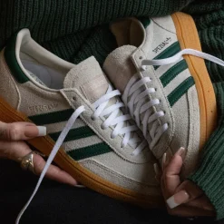 Leder Sneaker|Terrace Casual Sneaker*Adidas Handball Spezial W Alumina / Collegiate Green / Gum