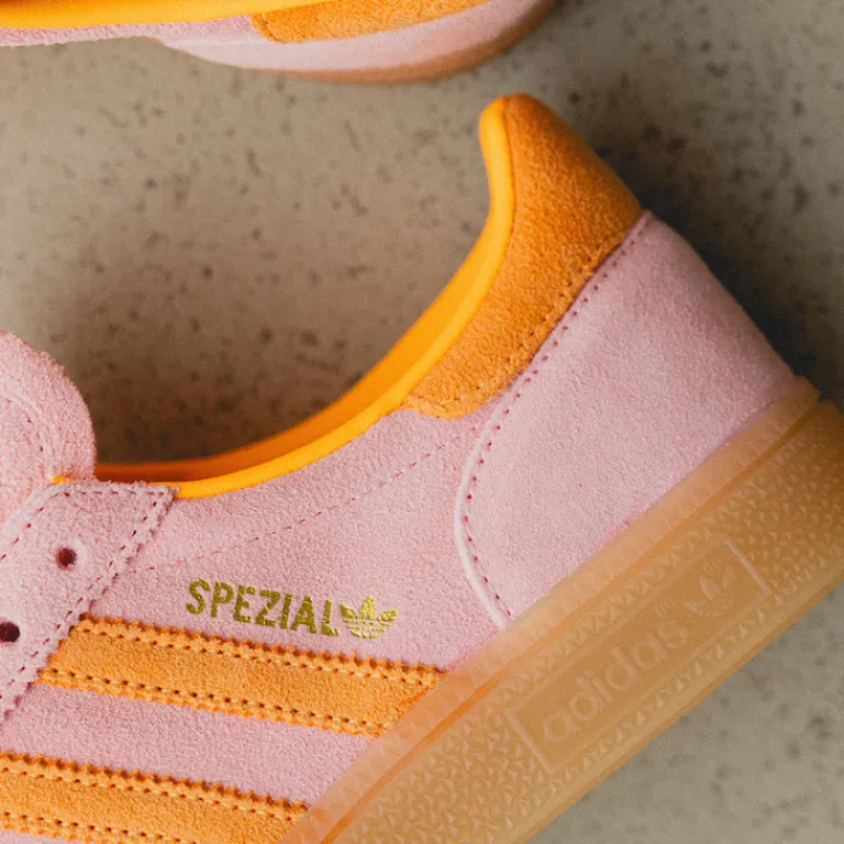 Leder Sneaker|Terrace Casual Sneaker*Adidas Handball Spezial W Glow Pink / Flat Orange / Gum 1