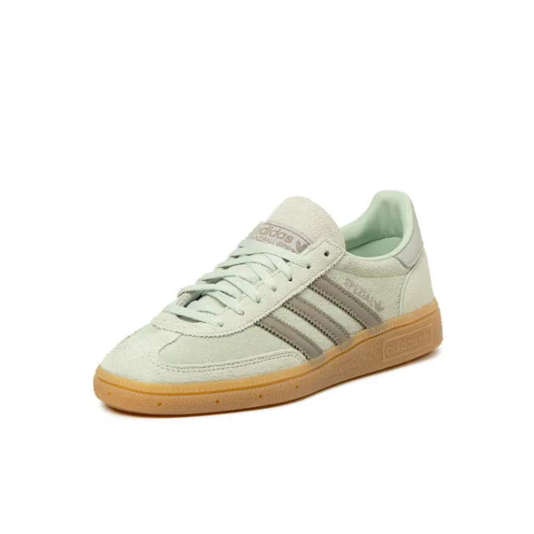 Leder Sneaker|Terrace Casual Sneaker*Adidas Handball Spezial W Linen Green / Silver Pebble / Wonder Silver