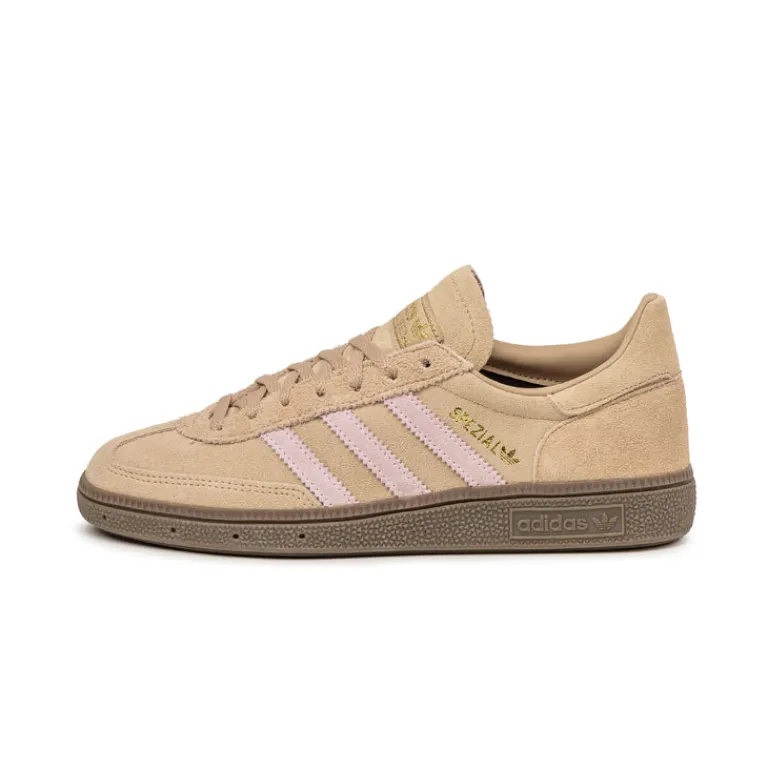 Leder Sneaker|Terrace Casual Sneaker*Adidas Handball Spezial W Warm Sand / Clear Pink / Gum 5