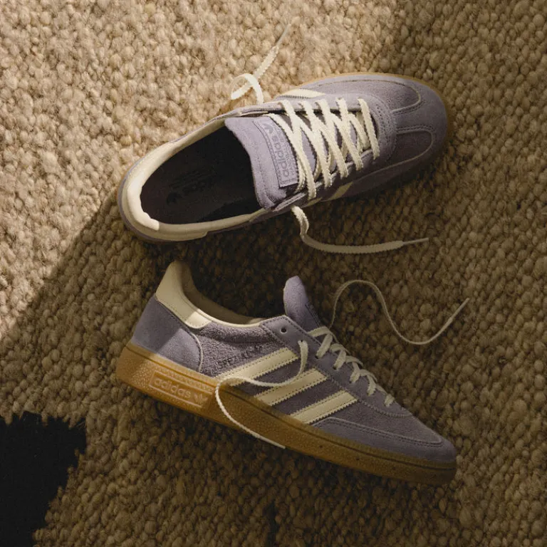 Leder Sneaker|Terrace Casual Sneaker*Adidas Handball Spezial W Silver Violet / Cream White / Gum
