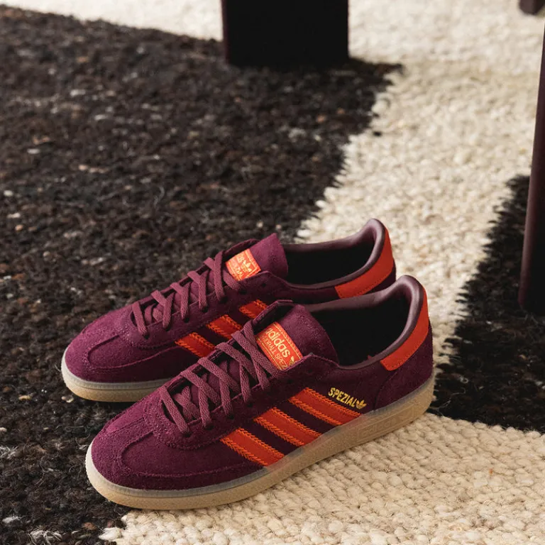 Leder Sneaker|Terrace Casual Sneaker*Adidas Handball Spezial W Maroon / Preloved Red / Gum 1