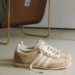 Leder Sneaker|Terrace Casual Sneaker*Adidas Japan W Warm Sand / Crew White / Silver Metallic