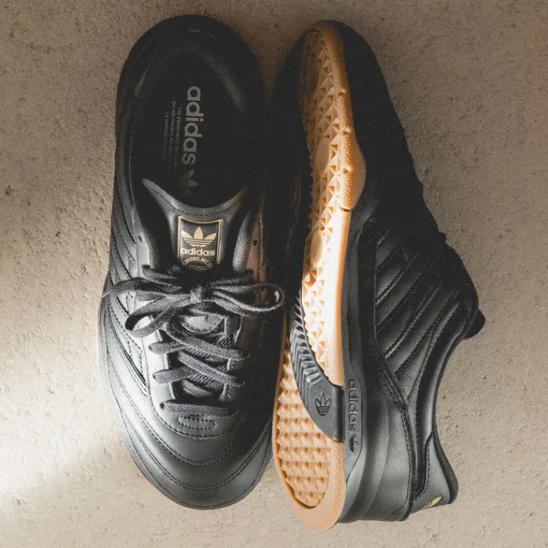 Leder Sneaker*Adidas Mundial FC Core Black / Core Black / Gum 4