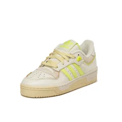 Leder Sneaker|Weiße Sneaker*Adidas Rivalry 86 Low W Ivory / Lucid Lemon / Easy Yellow
