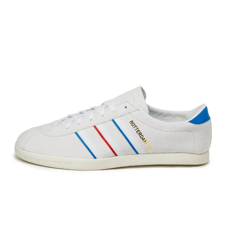 Leder Sneaker|Terrace Casual Sneaker*Adidas Rotterdam 00 Cloud White / Blue Bird / Better Scarlet
