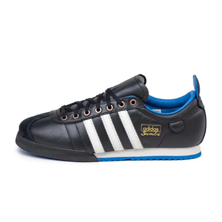 Leder Sneaker|Terrace Casual Sneaker*Adidas Samba 62 Core Black / Cloud White / Blue Bird