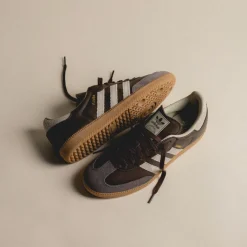 Leder Sneaker*Adidas Samba OG Brown / Putty Grey / Gold Metallic
