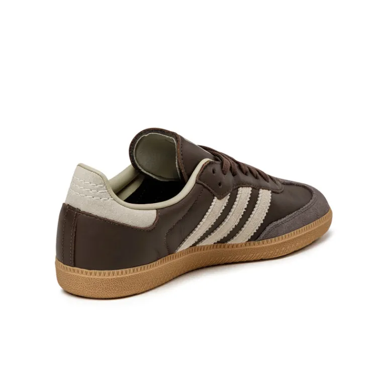 Leder Sneaker*Adidas Samba OG Brown / Putty Grey / Gold Metallic