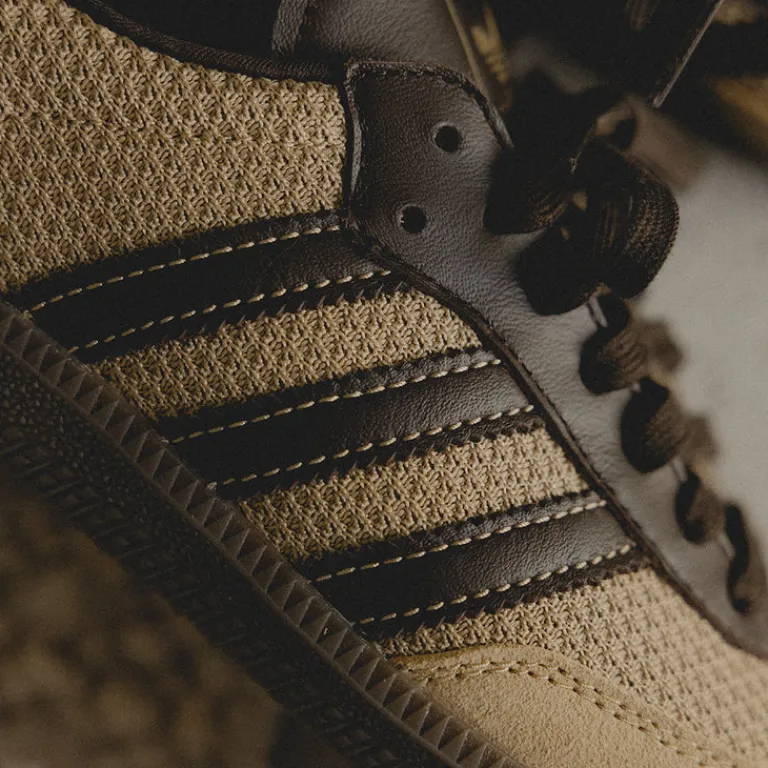 Leder Sneaker|Terrace Casual Sneaker*Adidas Samba OG Golden Beige / Dark Brown / Gum