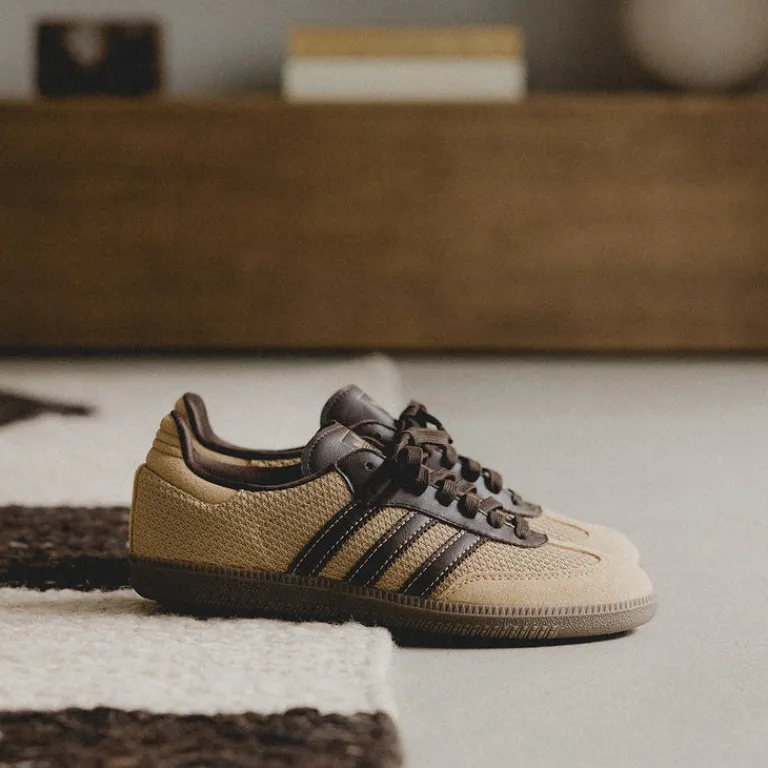 Leder Sneaker|Terrace Casual Sneaker*Adidas Samba OG Golden Beige / Dark Brown / Gum