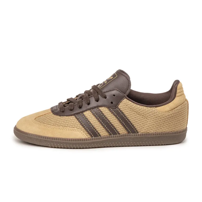 Leder Sneaker|Terrace Casual Sneaker*Adidas Samba OG Golden Beige / Dark Brown / Gum