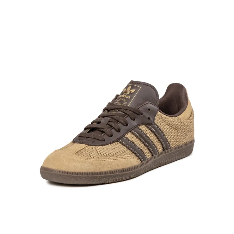 Leder Sneaker|Terrace Casual Sneaker*Adidas Samba OG Golden Beige / Dark Brown / Gum