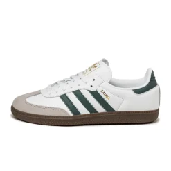 Leder Sneaker|Terrace Casual Sneaker*Adidas Samba OG Cloud White / Collegiate Green / Clear Granite