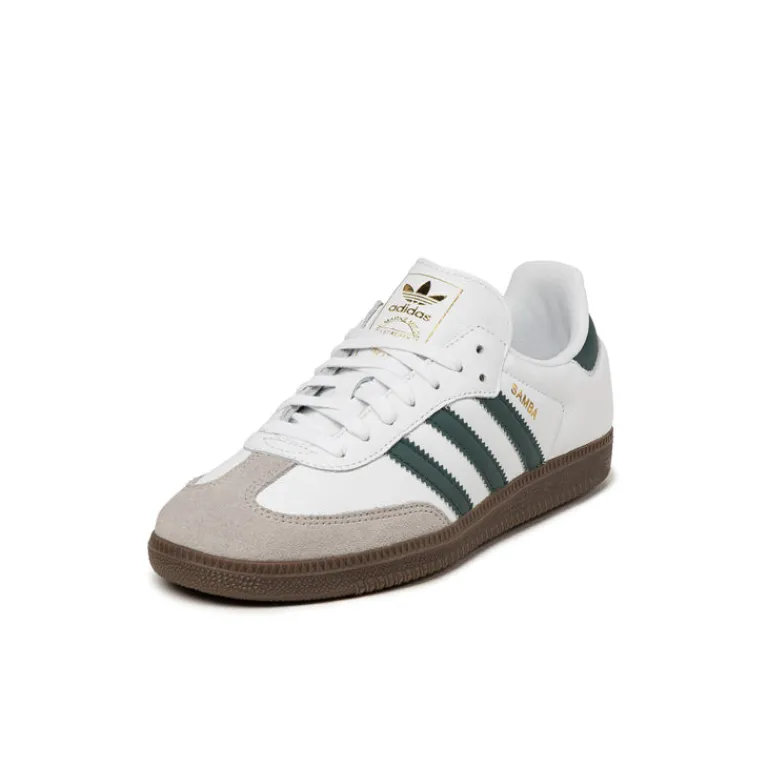 Leder Sneaker|Terrace Casual Sneaker*Adidas Samba OG Cloud White / Collegiate Green / Clear Granite