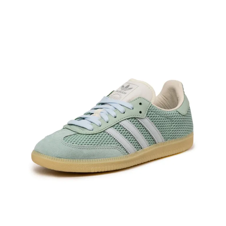 Leder Sneaker|Terrace Casual Sneaker*Adidas Samba OG Hazy Green / Sky Tint / Off White