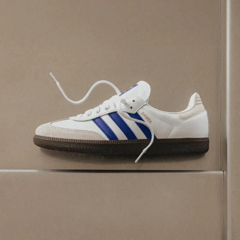 Leder Sneaker|Terrace Casual Sneaker*Adidas Samba OG Footwear White / Lucid Blue / Gum 5