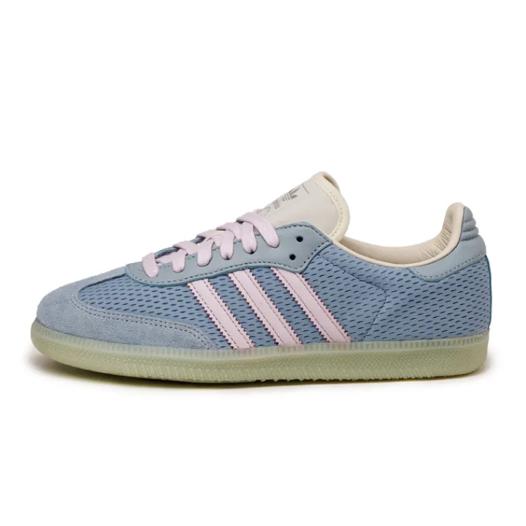 Leder Sneaker|Terrace Casual Sneaker*Adidas Samba OG Tactical Blue / Ice Lavander / Off White