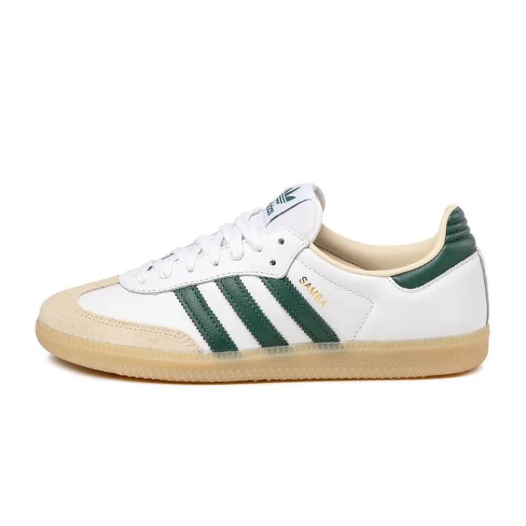 Leder Sneaker|Terrace Casual Sneaker*Adidas Samba OG Cloud White / Collegiate Green / Gum