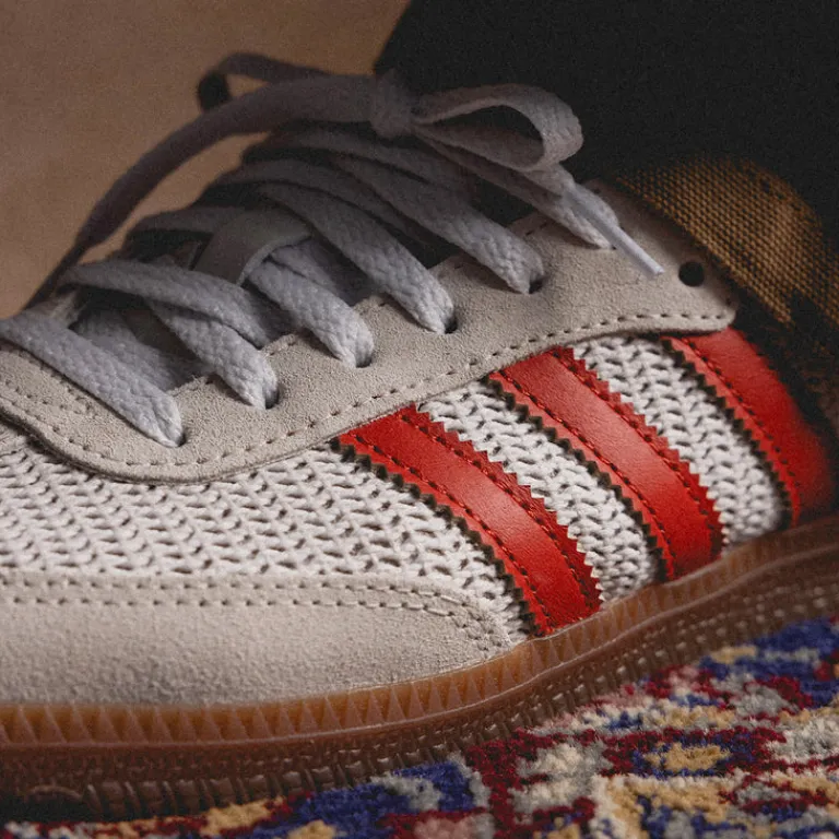 Leder Sneaker|Terrace Casual Sneaker*Adidas Samba OG Crystal White / Preloved Red / Gum M2