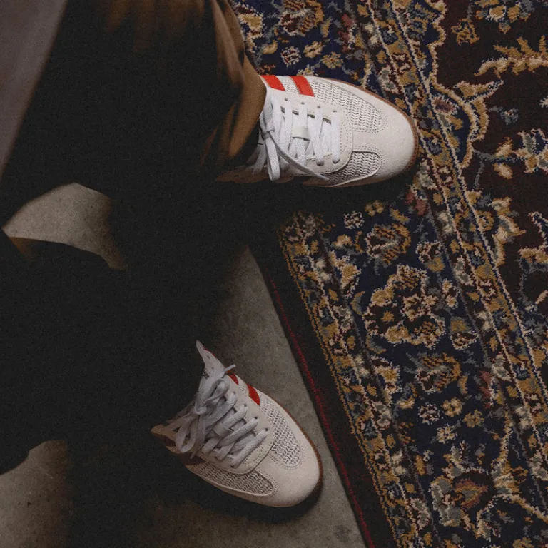 Leder Sneaker|Terrace Casual Sneaker*Adidas Samba OG Crystal White / Preloved Red / Gum M2