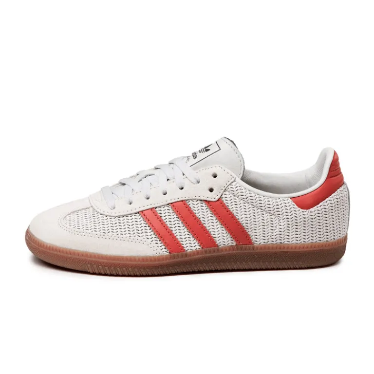 Leder Sneaker|Terrace Casual Sneaker*Adidas Samba OG Crystal White / Preloved Red / Gum M2
