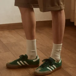 Leder Sneaker|Terrace Casual Sneaker*Adidas Samba OG Chalk Green / Footwear White / Gum4