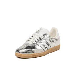 Leder Sneaker|Terrace Casual Sneaker*Adidas Samba OG W Silver Metallic / Cloud White / Core White